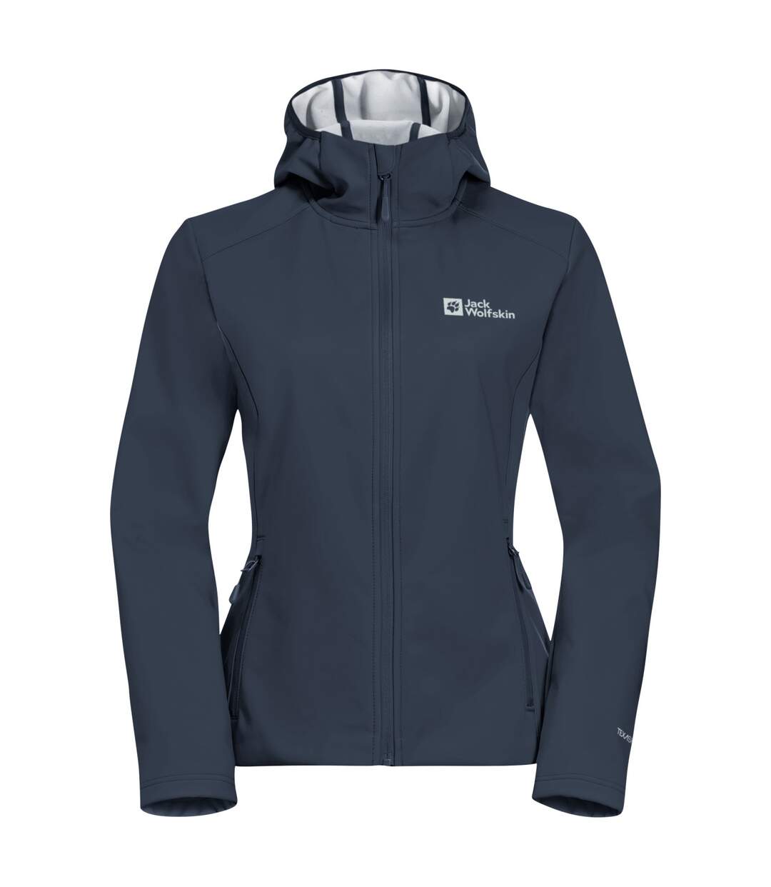 Womens/ladies Breathable Soft Shell Jacket Blue Jack Wolfskin-2