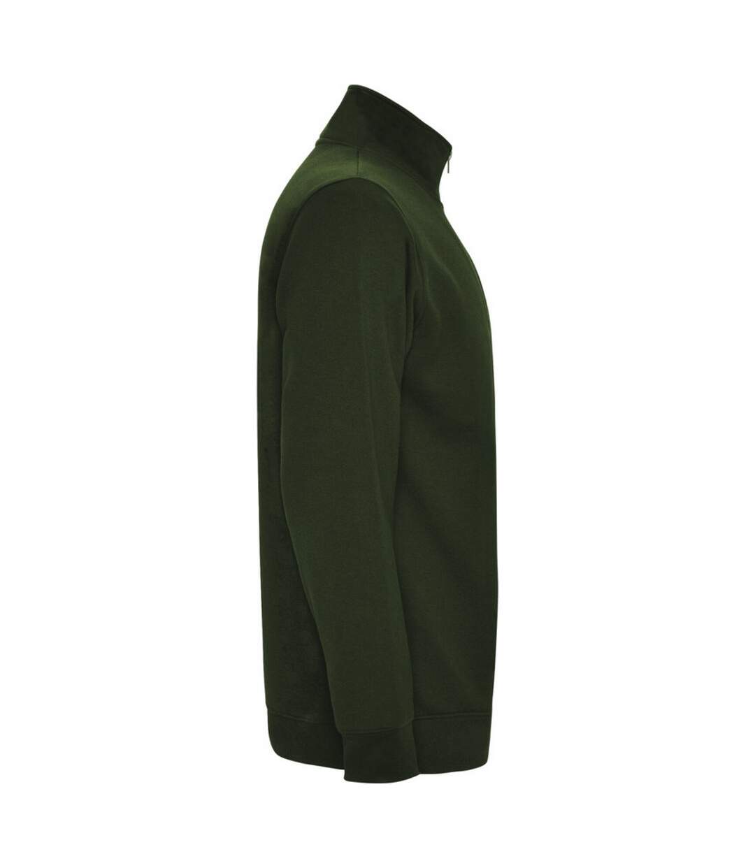 Mens Aneto Quarter Zip Sweatshirt Bottle Green Roly-3