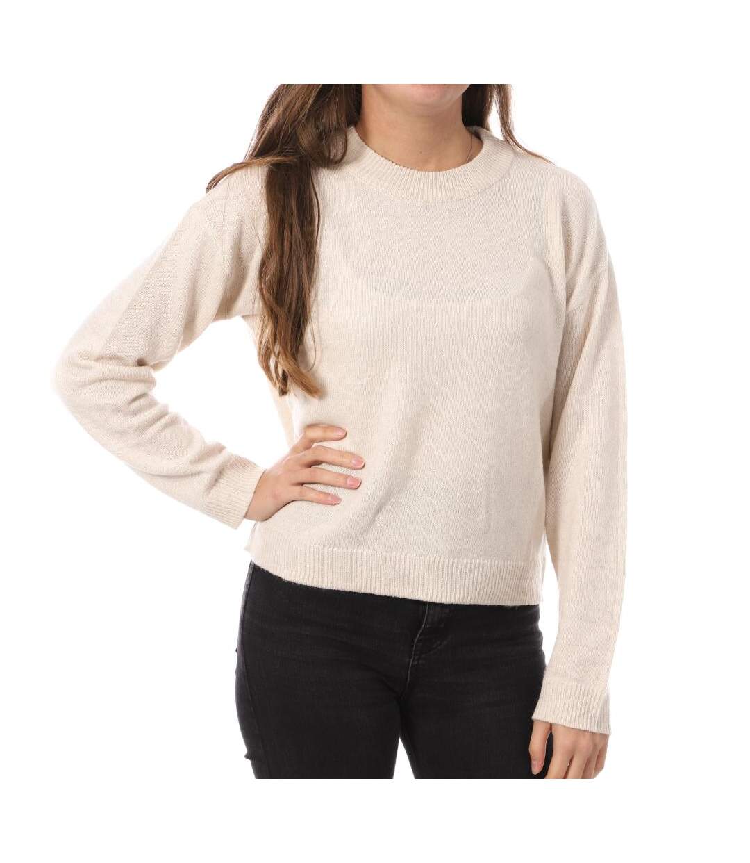Pull écru femme vero moda storm - l-1