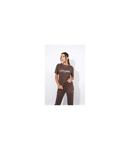 T-shirt Eliana Femme Marron Lily Lane