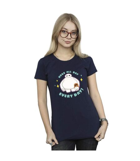 Disney - T-shirt BIG HERO BAYMAX HUGS EVERYDAY - Femme (Bleu marine) - UTBI13407