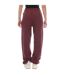 Womens/ladies Spray Helvetica Cuffed Sweatpants Burgundy Off White-2