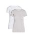 Lot de 2 t-shirts blanc/gris femme tommy hilfiger sky - l-1
