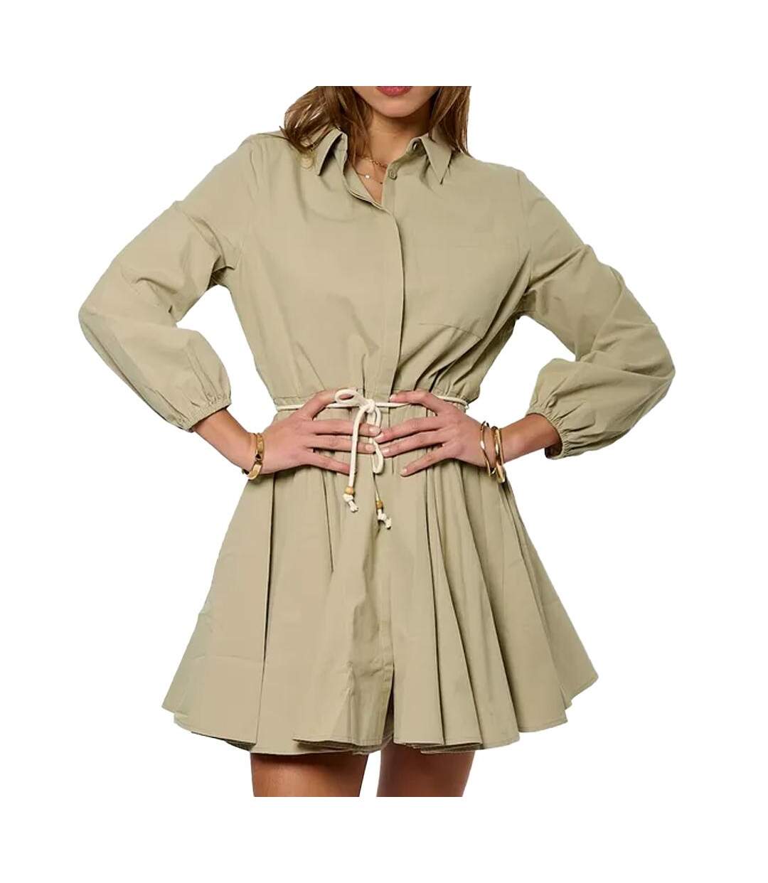 Robe beige femme kaporal vobeh-1