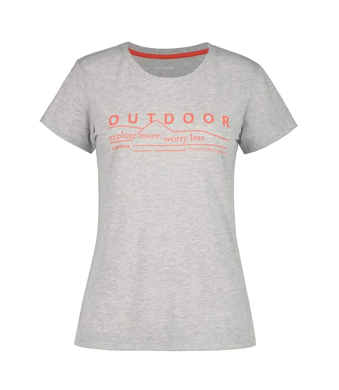 T-shirt Belcher Femme Gris Orange Icepeak-1
