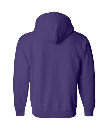 Gildan Heavy Blend Unisex Adult Full Zip Hooded Sweatshirt Top (Purple)