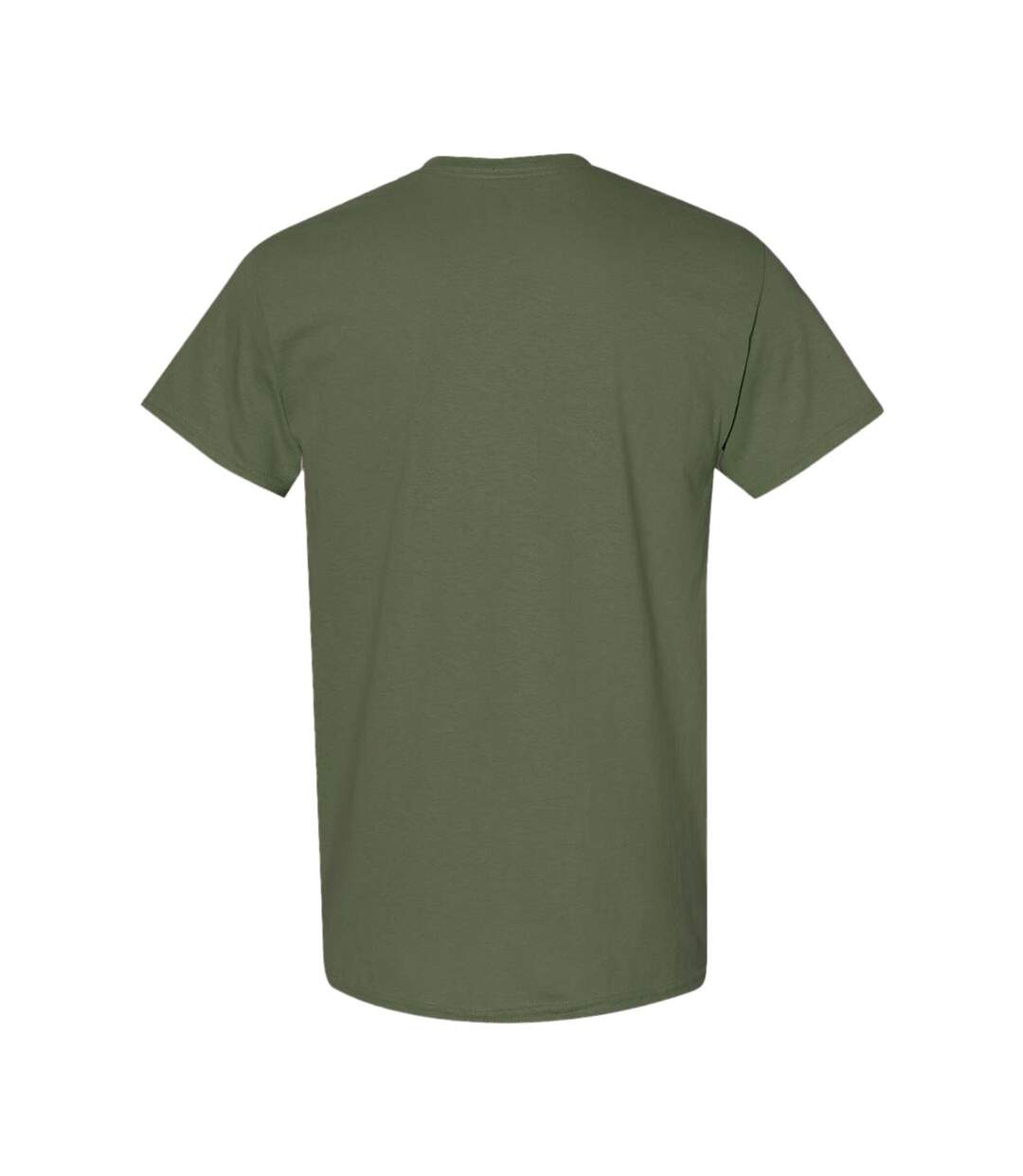 Pack Of 5  Mens Heavy Cotton Short Sleeve T-shirt  Military Green Gildan-2