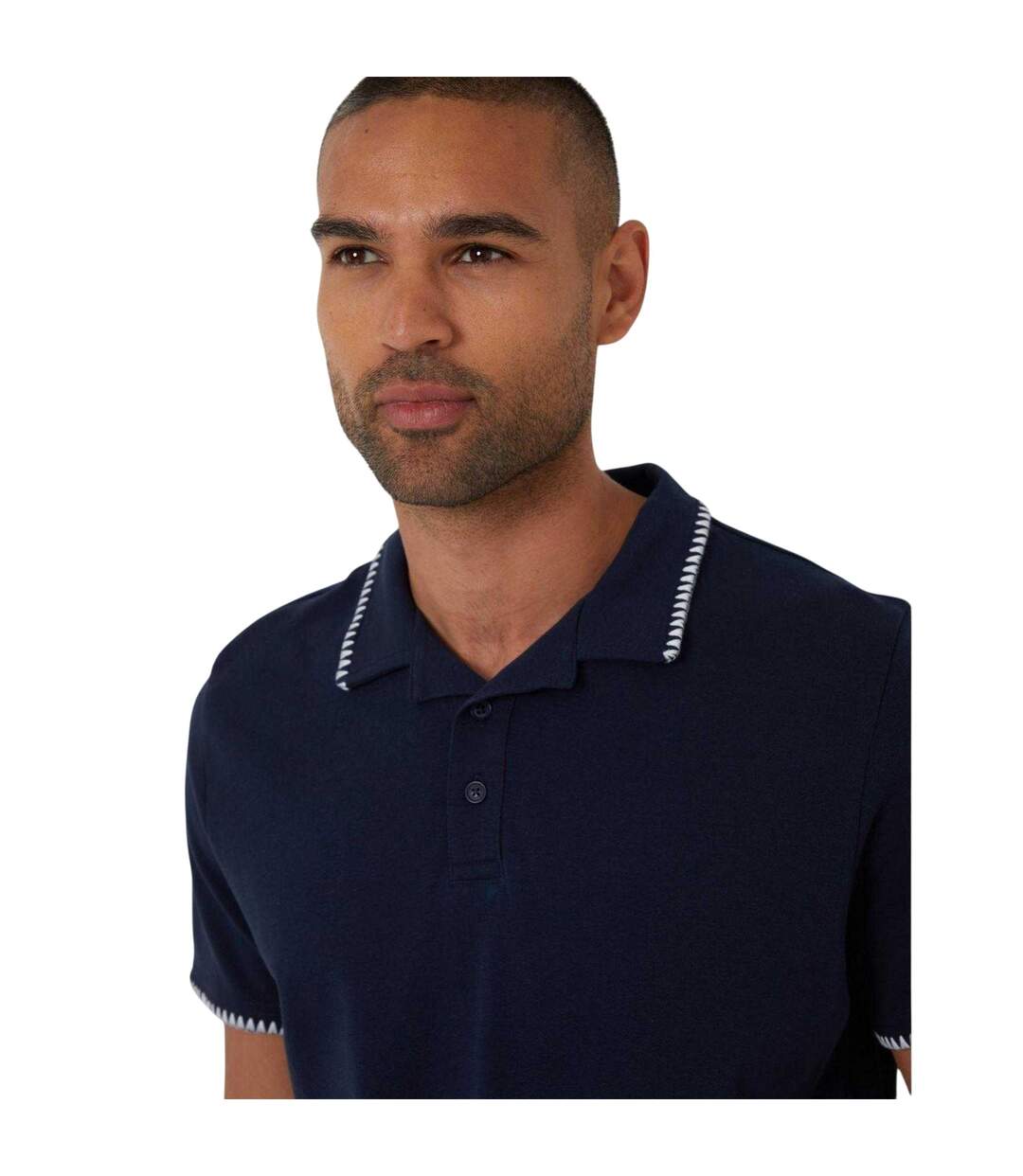 Mens Arnwick Short-sleeved Polo Shirt Navy Threadbare-4