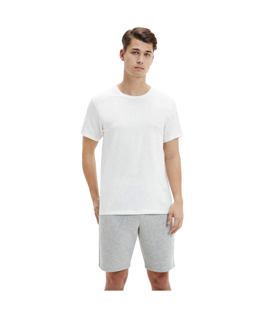 Lot De 3  T-shirts Motif/style Uni Homme Blanc Calvin Klein-1