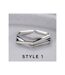 925 Sterling Silver Geometric Hexagon Stackable Slim Band Ring