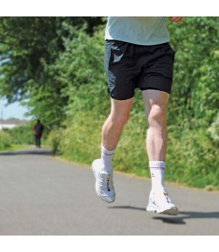 Chaussettes de sport blanches et noires pour homme par Sock Snob - 6 paires