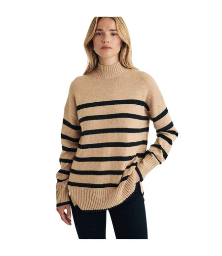 Pull Motif/style À Rayures Femme Beige Noir Nobody´s Child