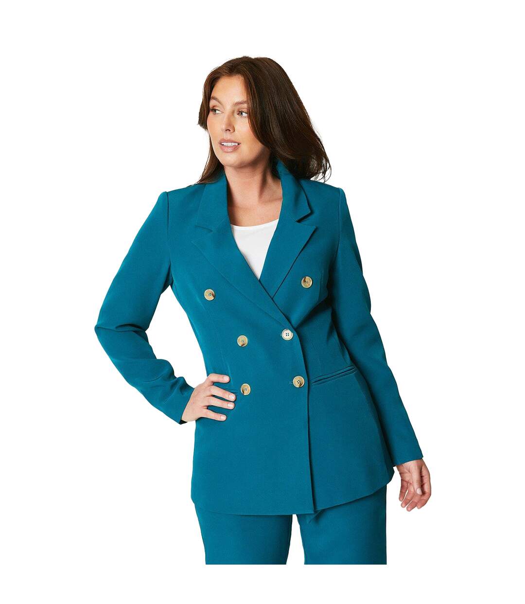 Blazer femme bleu sarcelle Principles-1