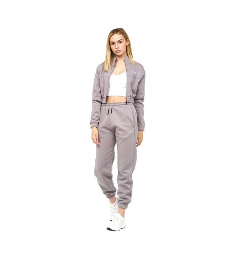 Sweat Court À Capuche Milwalk Femme Gris Crosshatch