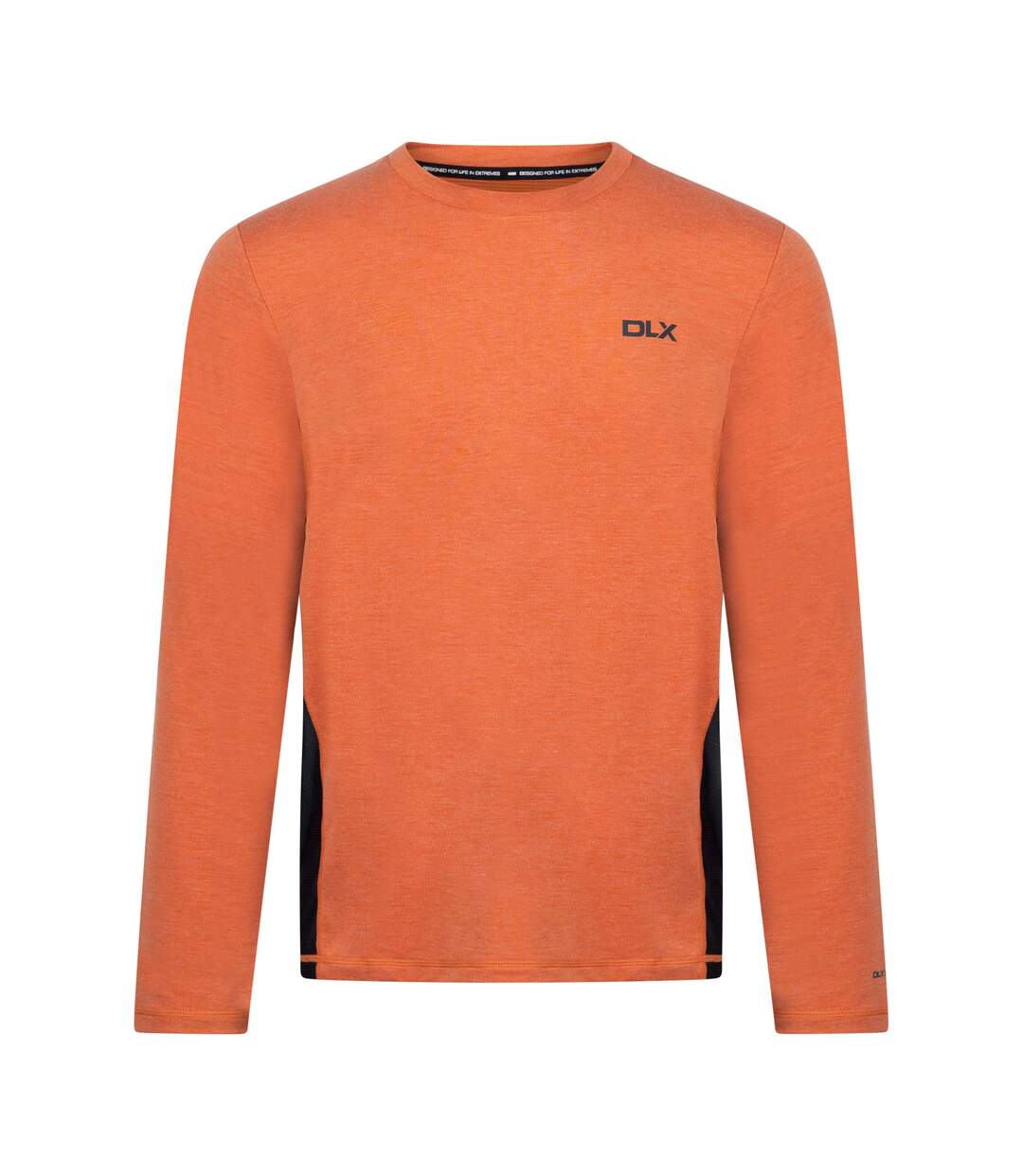 Mens Charlie Long-sleeved T-shirt Burnt Orange Marl Trespass-1