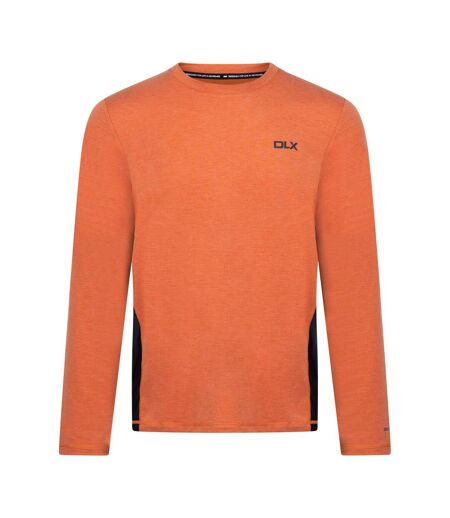 Mens Charlie Long-sleeved T-shirt Burnt Orange Marl Trespass