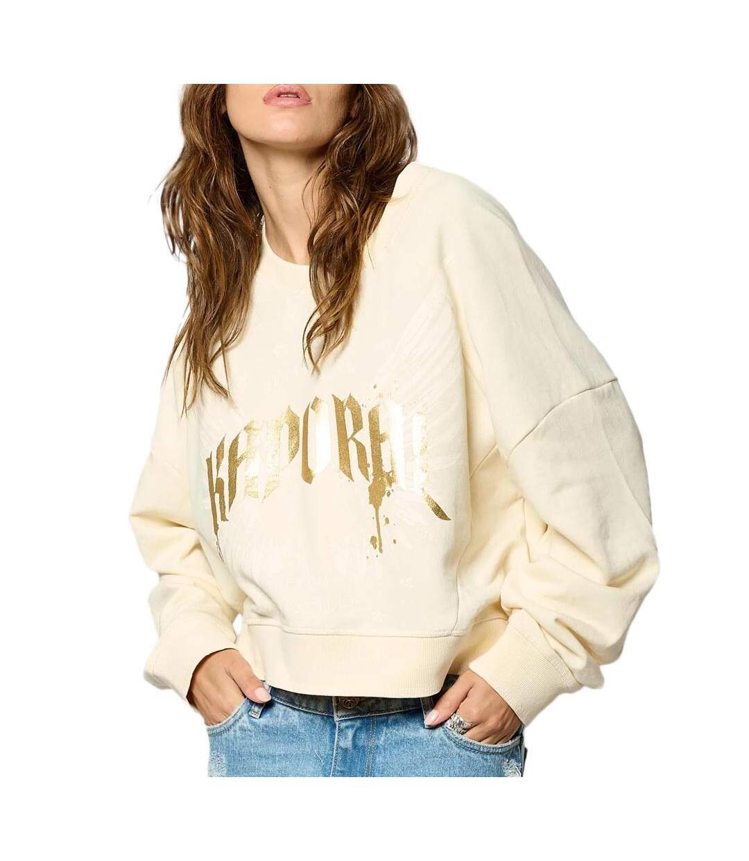 Sweat ecru femme kaporal sweal-1