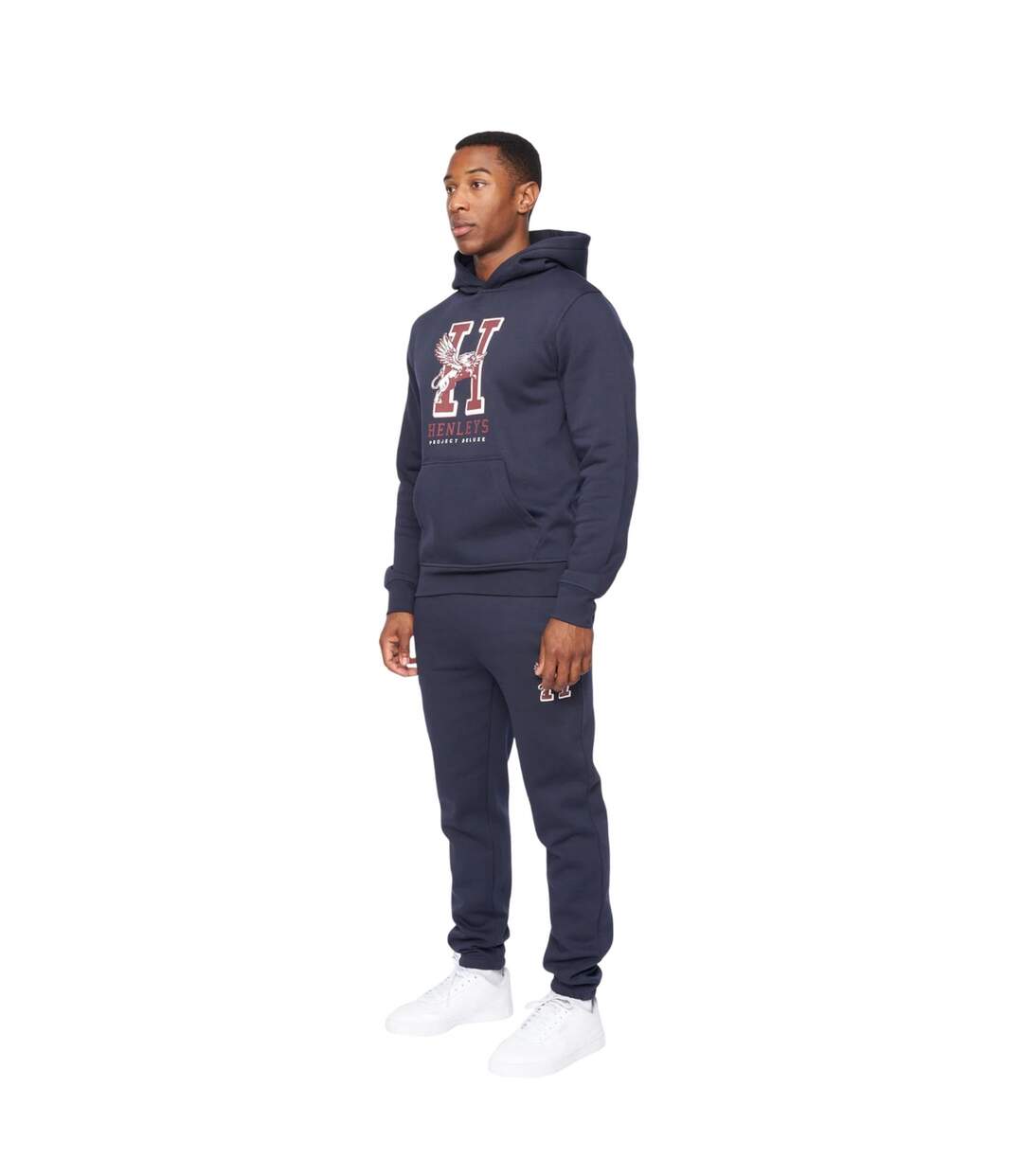 Sweat à capuche belton homme bleu marine Henleys-3