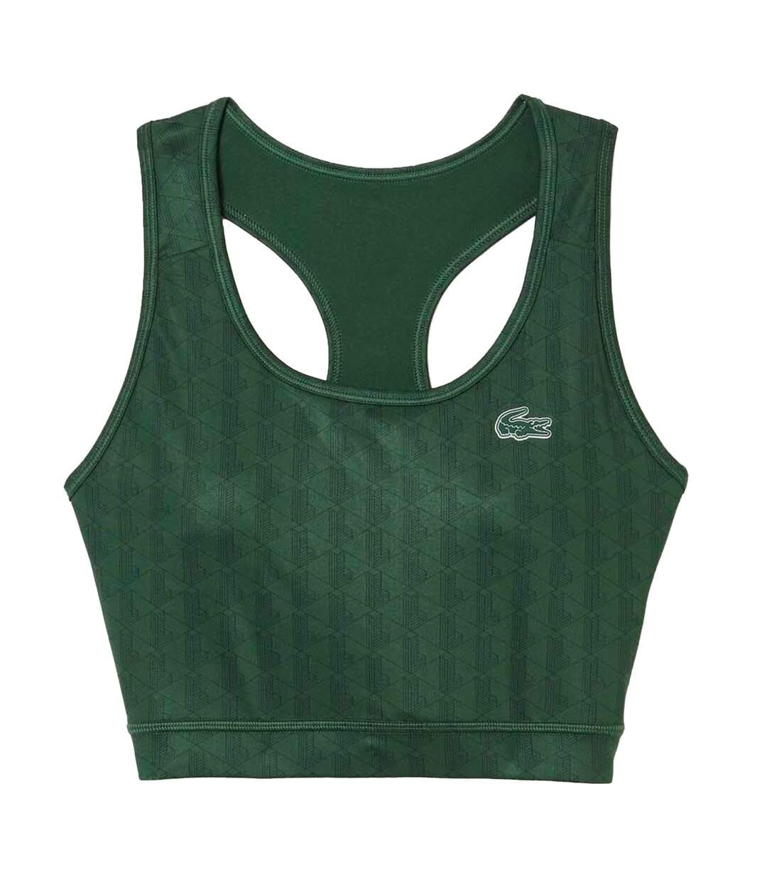 Womens/ladies Geometric Sports Bra Green Lacoste-2
