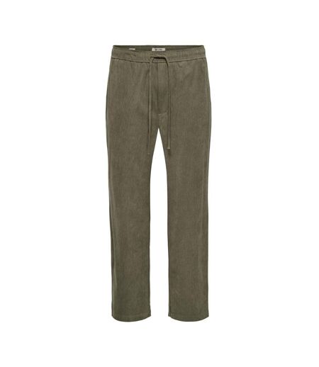 Pantalon fluide vert homme only & sons fade