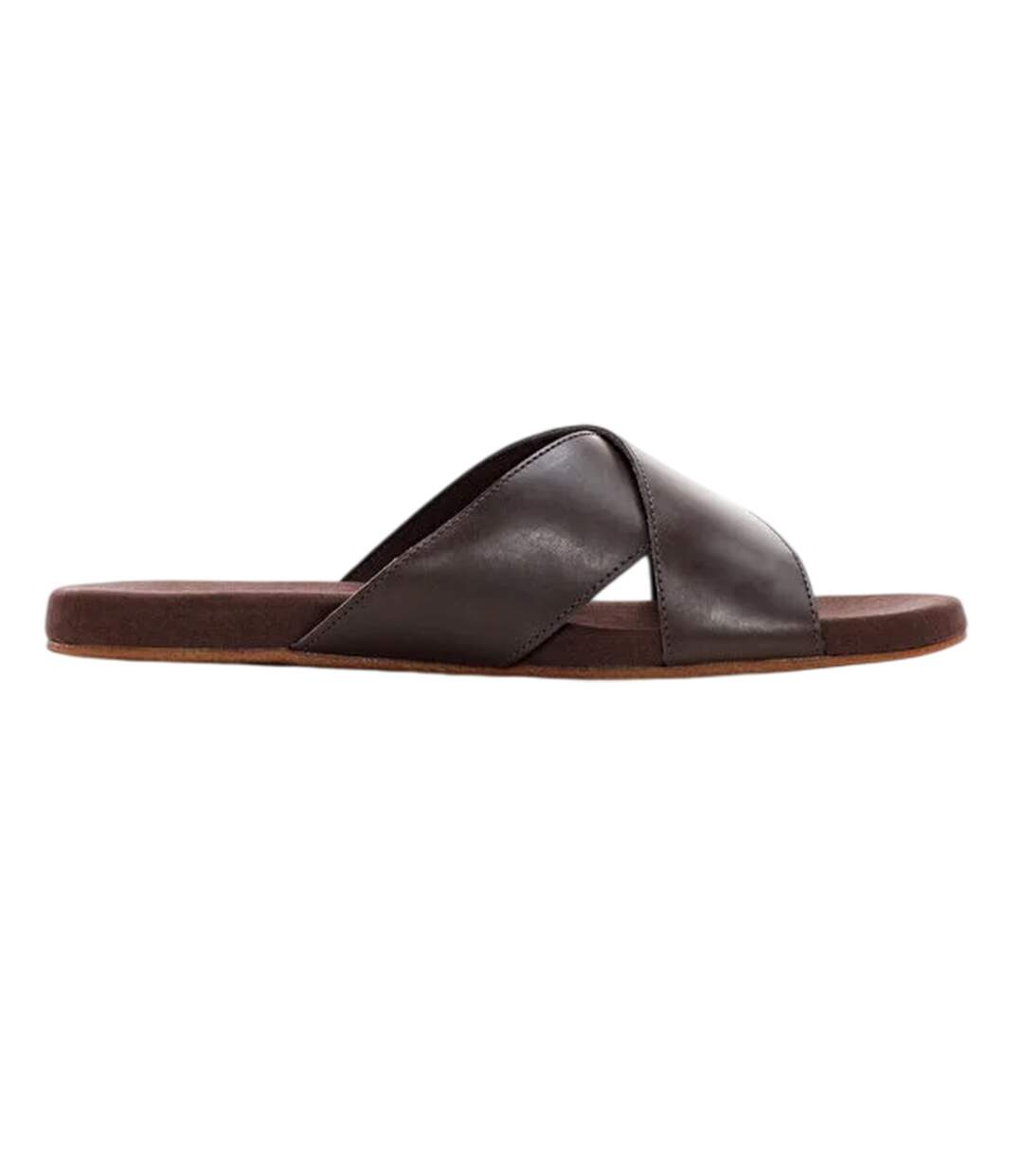 Claquettes Motif/style Sangle Croisée Homme Marron Foncé Timberland-1
