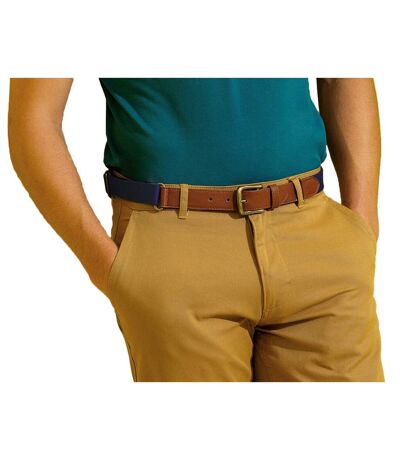 Asquith & Fox Mens Faux Leather And Canvas Belt (Navy) - UTRW6144