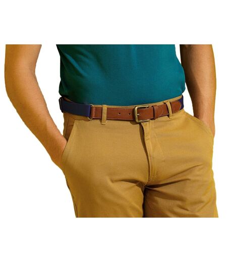 Asquith & Fox Mens Faux Leather And Canvas Belt (Navy) - UTRW6144