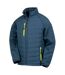 Result Mens Black Compass Padded Soft Shell Jacket (Navy/Yellow)