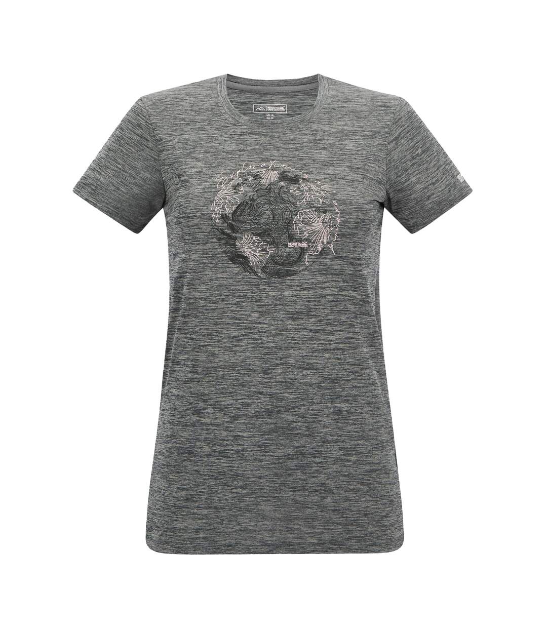 Womens/ladies Fingal World T-shirt Dark Storm Marl Regatta-2