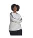 Haut Manches Longues Motif/style 3 Rayures Femme Blanc Adidas-1