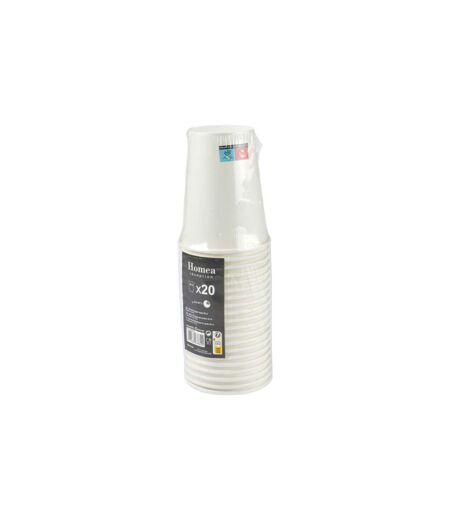 Lot de 20 Gobelets en Carton Bière 35cl Blanc