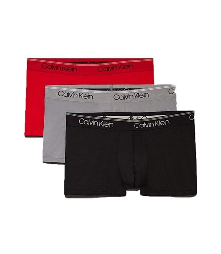 x3 boxers rouge/gris/noir calvin klein jeans 8z8 - l