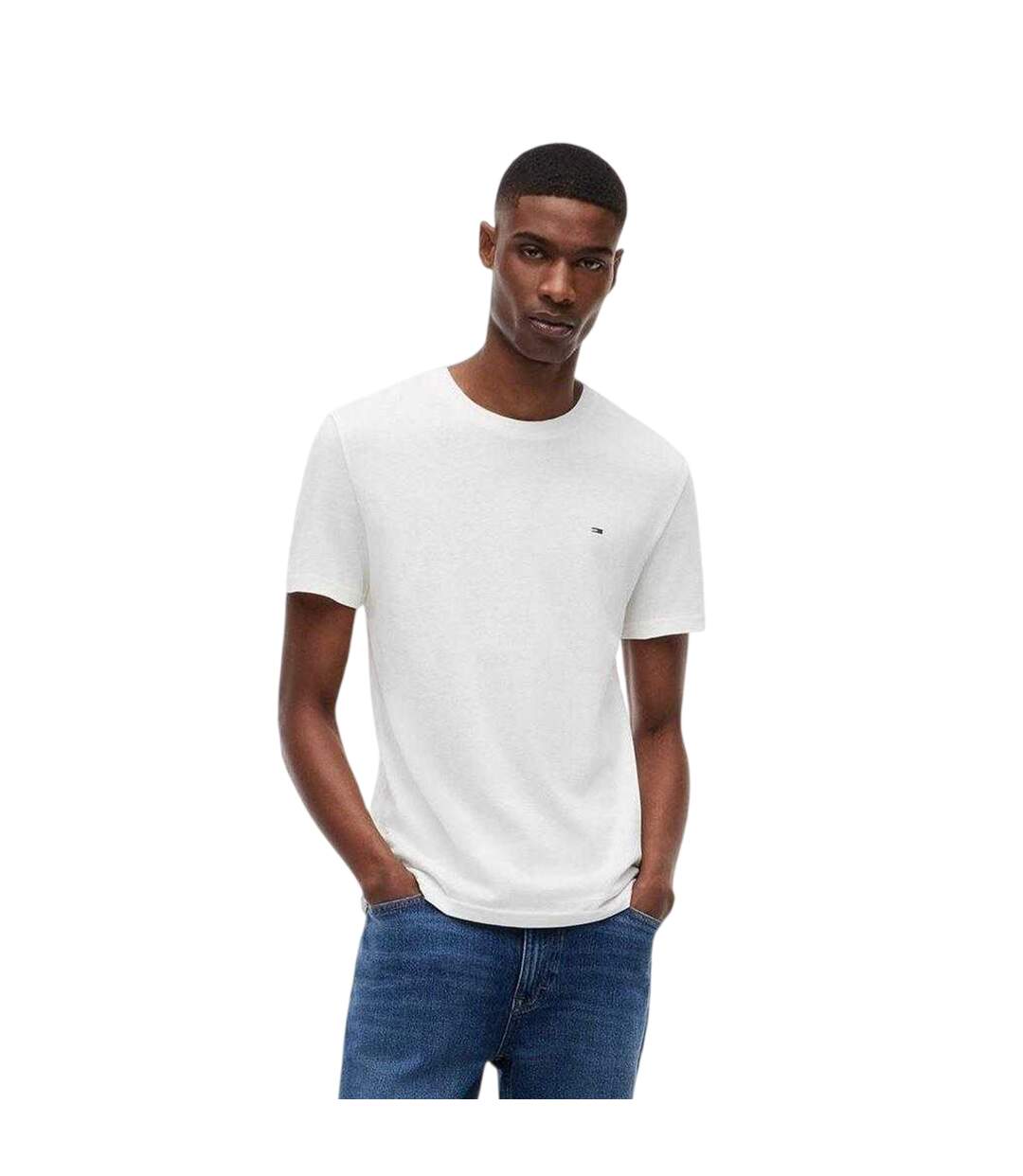Pack Of 2  Mens Embroidered Logo T-shirt  Navy Ecru Tommy Jeans-3