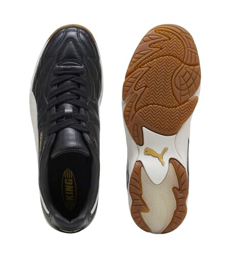 Mens King Indoor Football Trainers Black White Puma