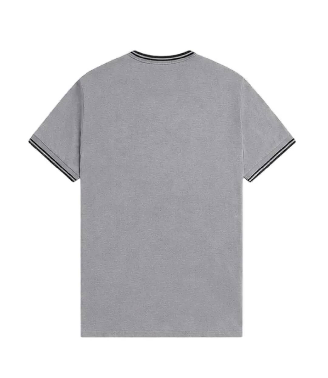T-shirt Motif/style Rayure Contrastée Sur Bord Homme Gris Fred Perry-3