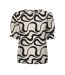 T-Shirt beige/noir femme vero moda mlea-1