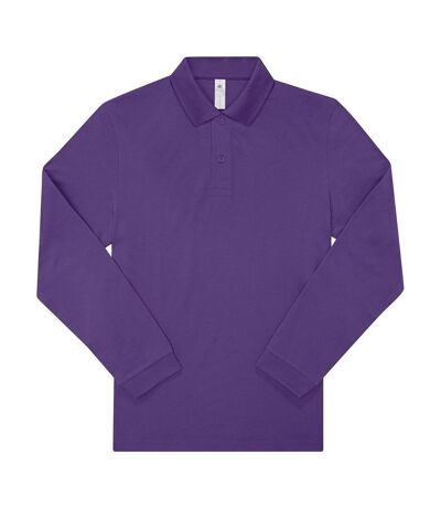 Polo manches longues- Homme - PU425 - violet