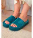 Isotoner Chaussons Mules ouvertes femme velours, plateforme 3,5 cm-2