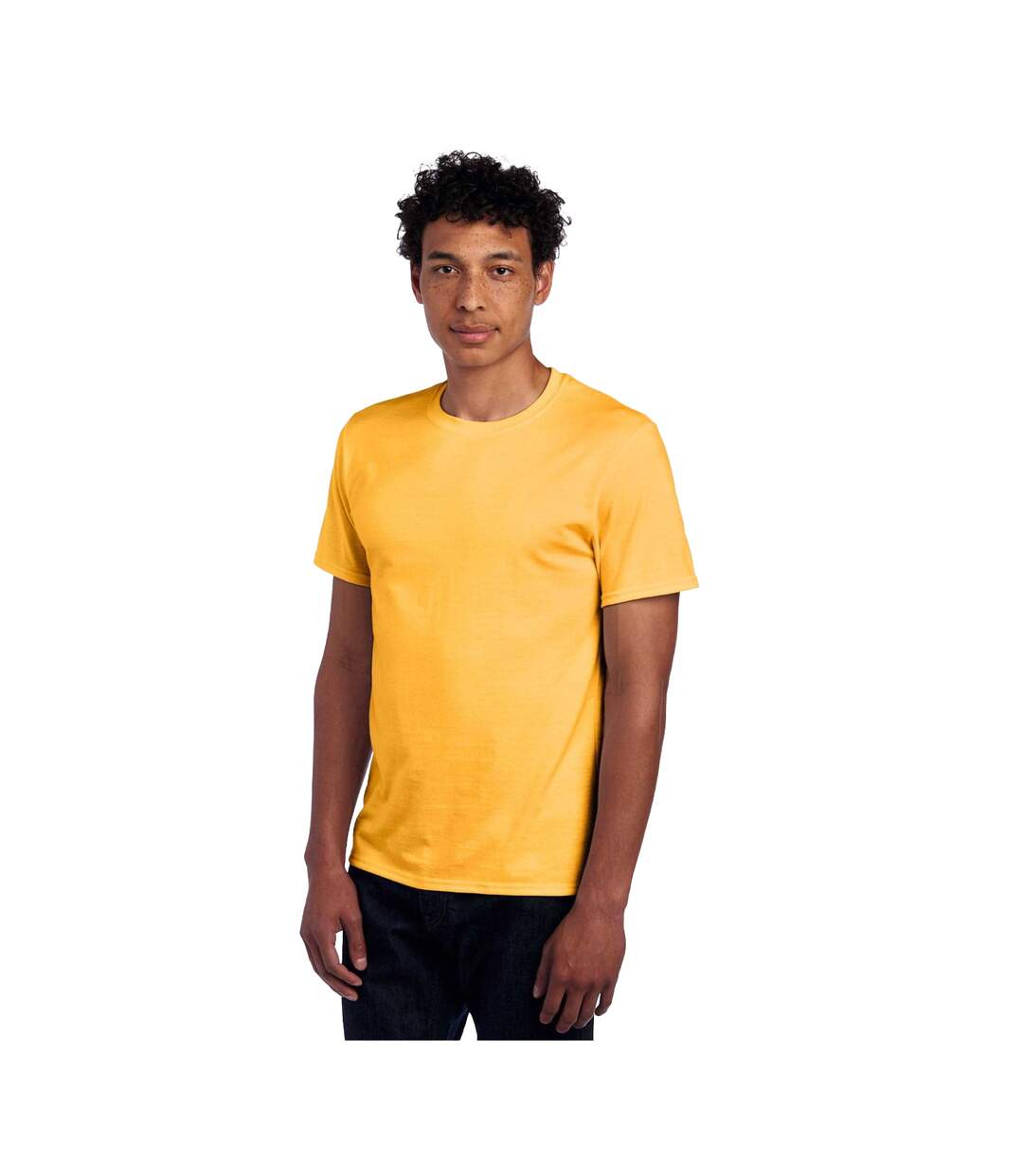 T-shirt Essential Homme Jaune Or Jerzees-4