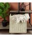 Boîte de Rangement Pliable Tressée 30x30cm Naturel-3