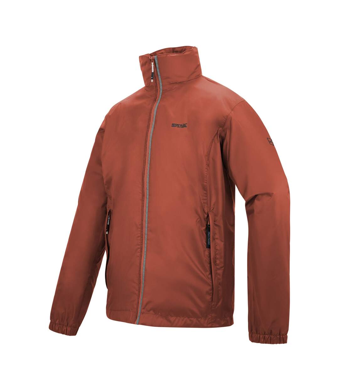 Veste Imperméable Unie À Capuche Lyle Homme Orange Foncé Regatta-4