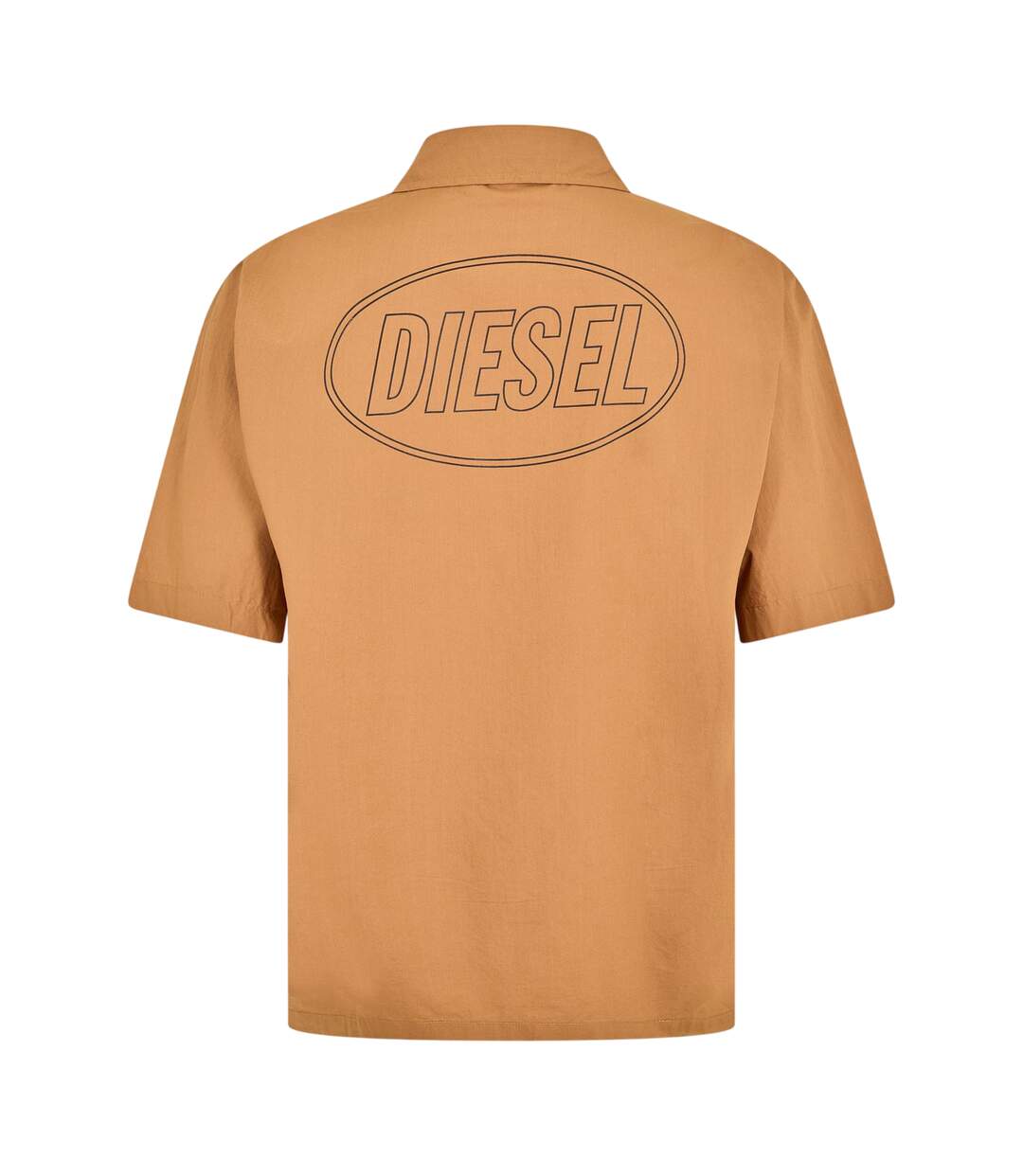 Mens Cuban Notch Neck Regular Shirt Brown Diesel-3
