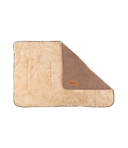 Snuggle faux suede dog blanket 75cm x 110cm terracotta Scruffs