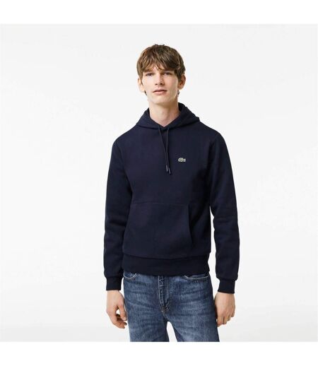 Mens Fleece Pull Over Sport Hoodie Navy Lacoste