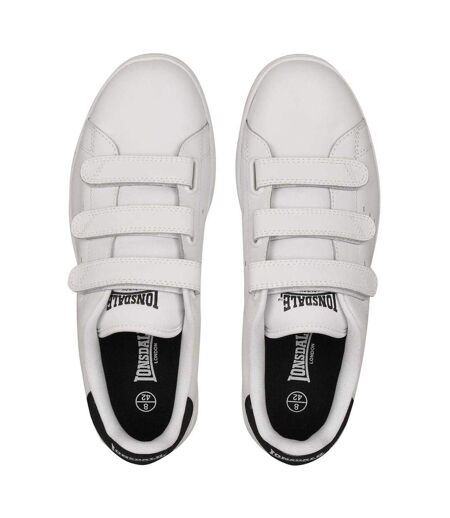 Baskets Leyton Homme Blanc Bleu Marine Lonsdale