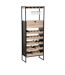 Meuble bar avec rack pour 25 bouteilles en bois ALIAJ - Noir-2