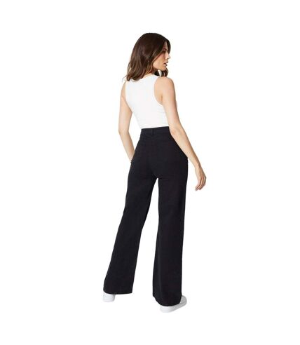 Womens/ladies wide leg jeans black Principles