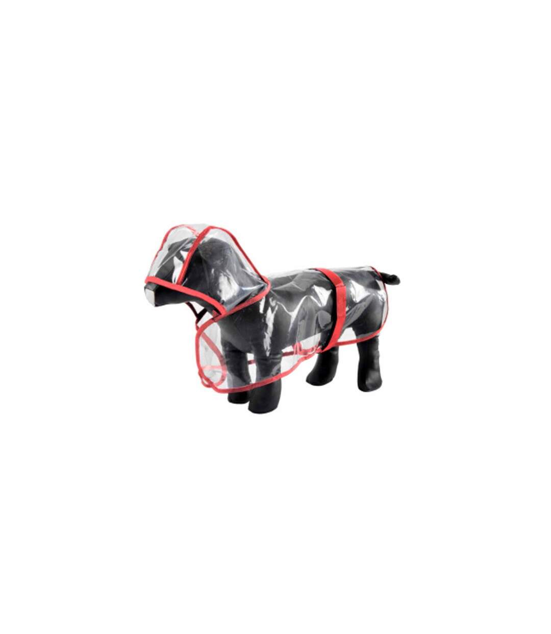 Imperméable pour Chien Transparent 50cm Rouge-2