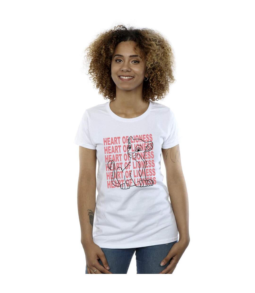 Disney T-shirt en coton Femme/Ladies The Lion King Heart Of A Lioness (Blanc) - UTBI25225-2