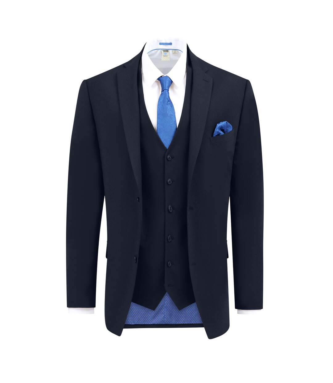 D555 Veste De Costume Cintrée Et Extensible Ted Homme Bleu Marine Duke-3